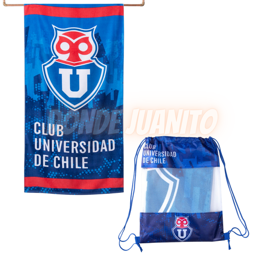 TOALLA PLAYA ALGODON C/BOLSO 70X140 U DE CHILE