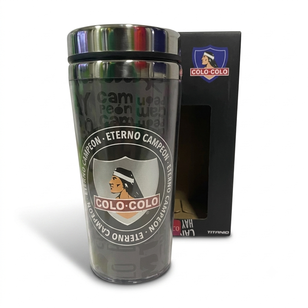 Mug Térmico colo colo Titanio Frío y Caliente 450ml