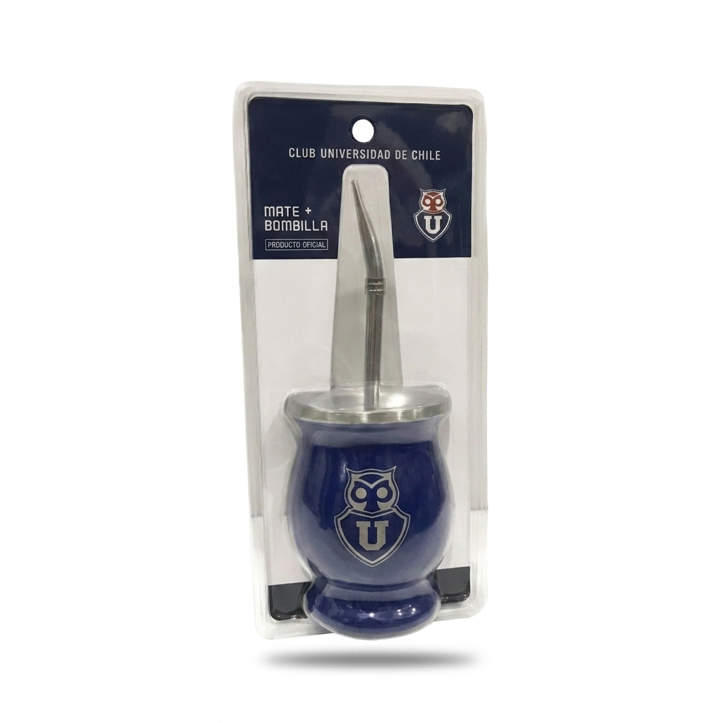 Mate con bombilla Universidad de chile 200ml