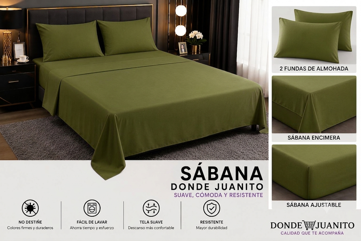 SABANA DE HILO PREMIUM 1.5 PLAZAS COLOR LISO