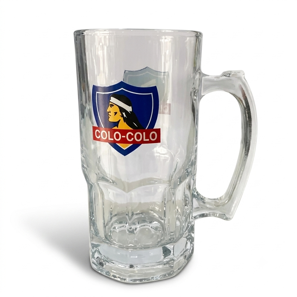 Vaso Cervecero Schopero Colo Colo 1 Litro Color Vidrio