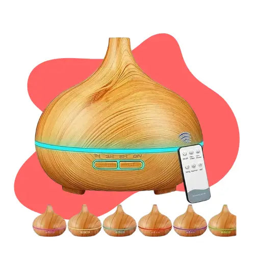 Humidificador De Aromaterapia Aire Difusor Aromas 500 Ml Color madera Claro