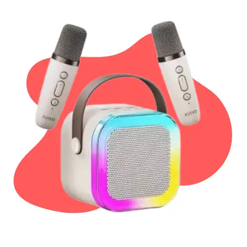Mini Parlante Con 2 Micrófonos