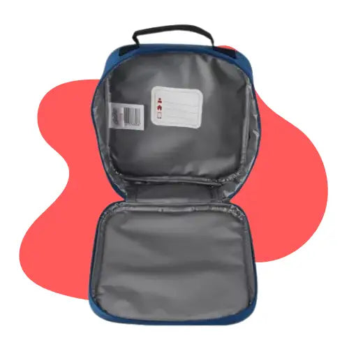 Mochila Escolar Avengers Con Ruedas Lonchera Estuche Color Azul
