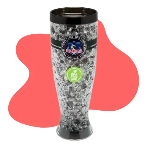 Vaso Shopero Frozen Gel 16oz Futbol Colo Colo Color Translúcido