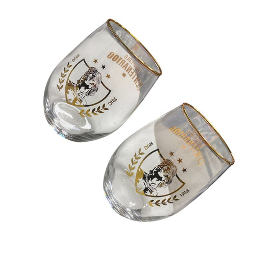 Set vasos colo colo cristal centenario x2