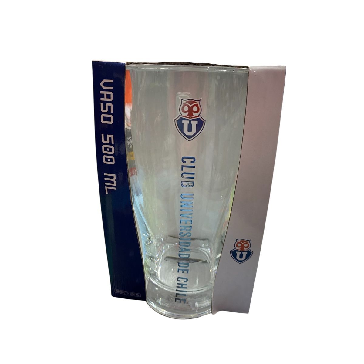 Vaso shopero u de chile 500ml cristal