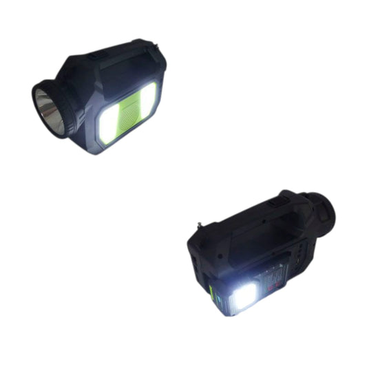 Foco recargable solar emergencia  con Panel solar 3 ampolletas