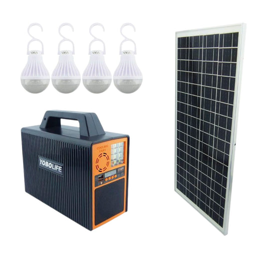 Generador Solar De 150 Watt 220volt 4 focos led 12v portatil