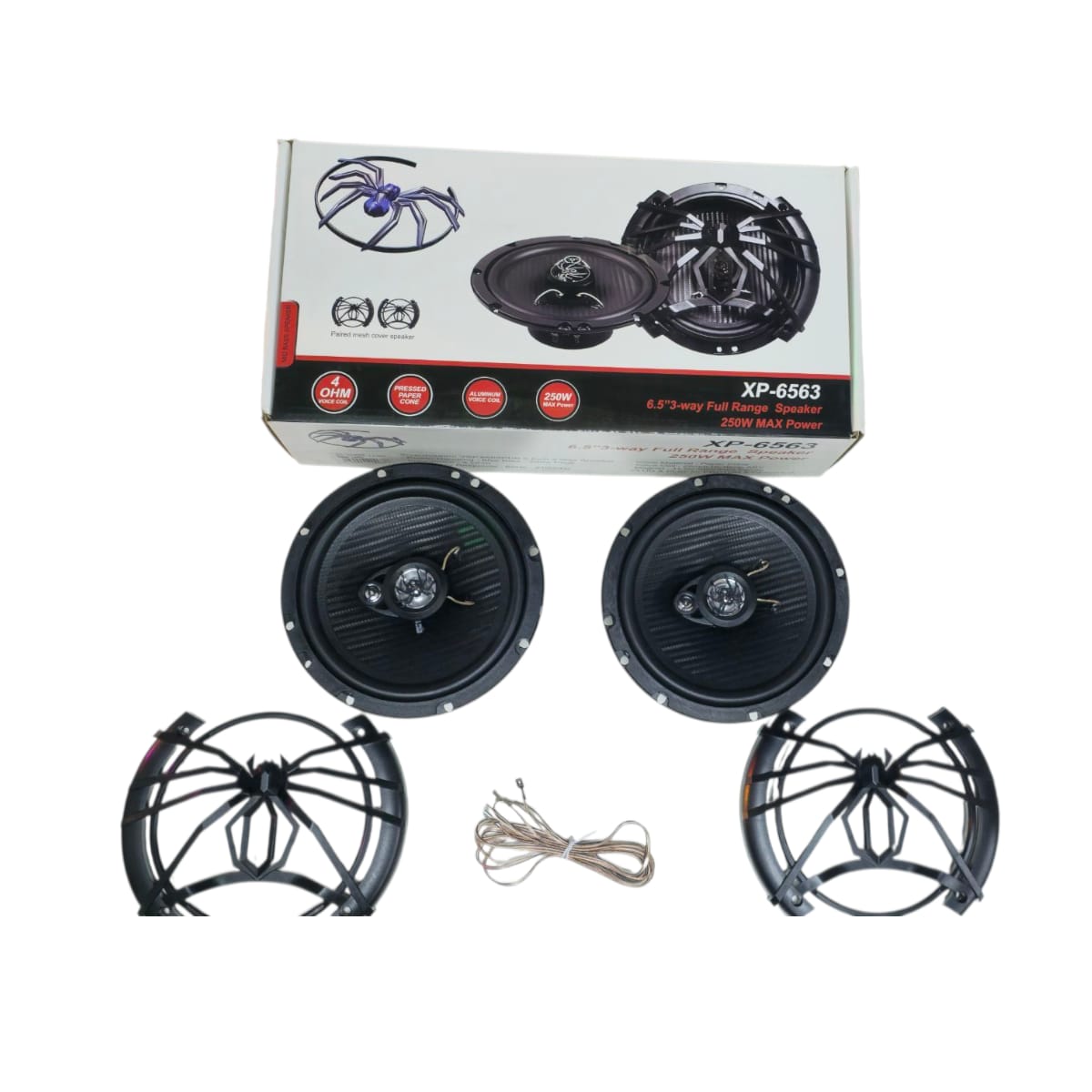 Parlantes 6.5” 3 Vías XP-6563 250W Potencia Full Range