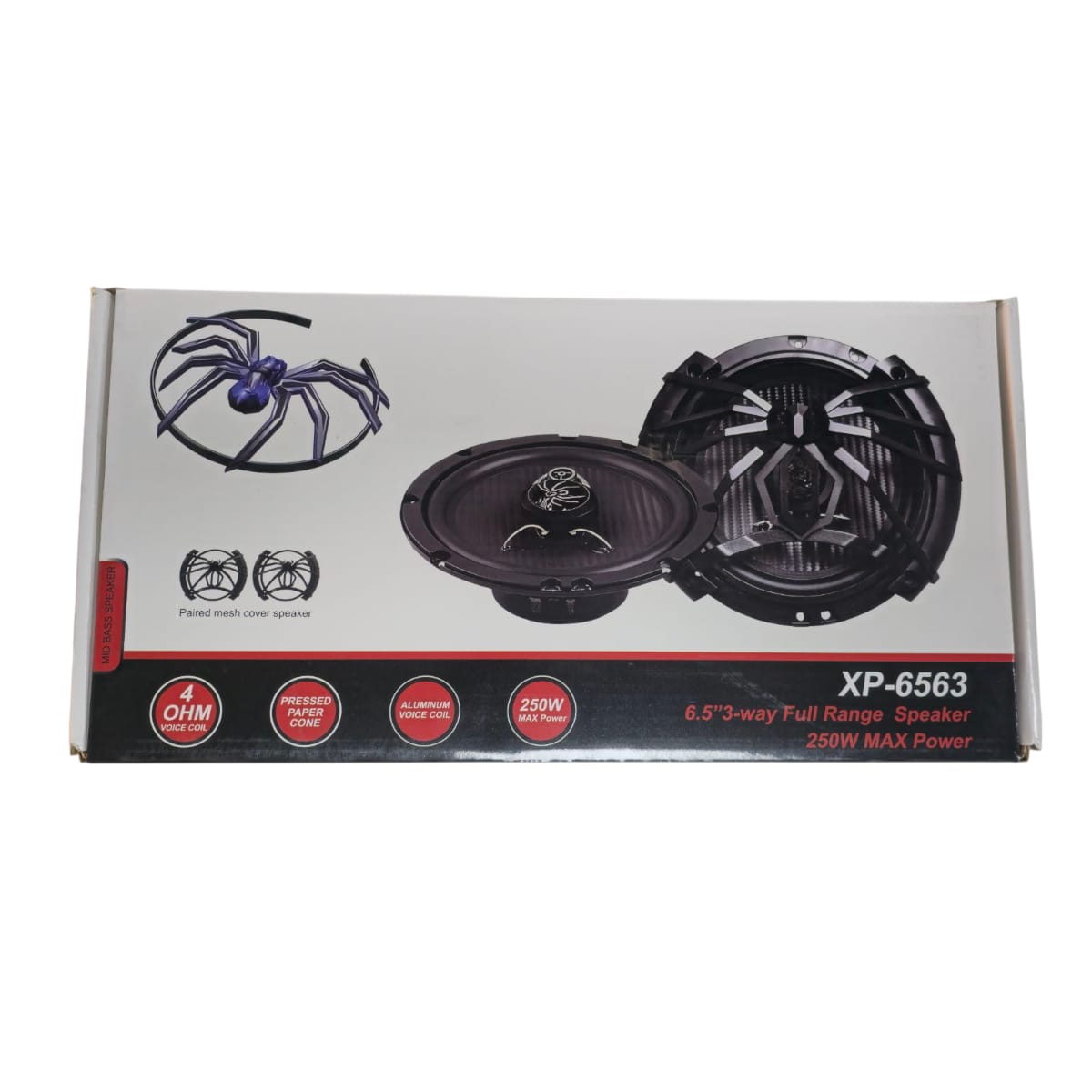 Parlantes 6.5” 3 Vías XP-6563 250W Potencia Full Range