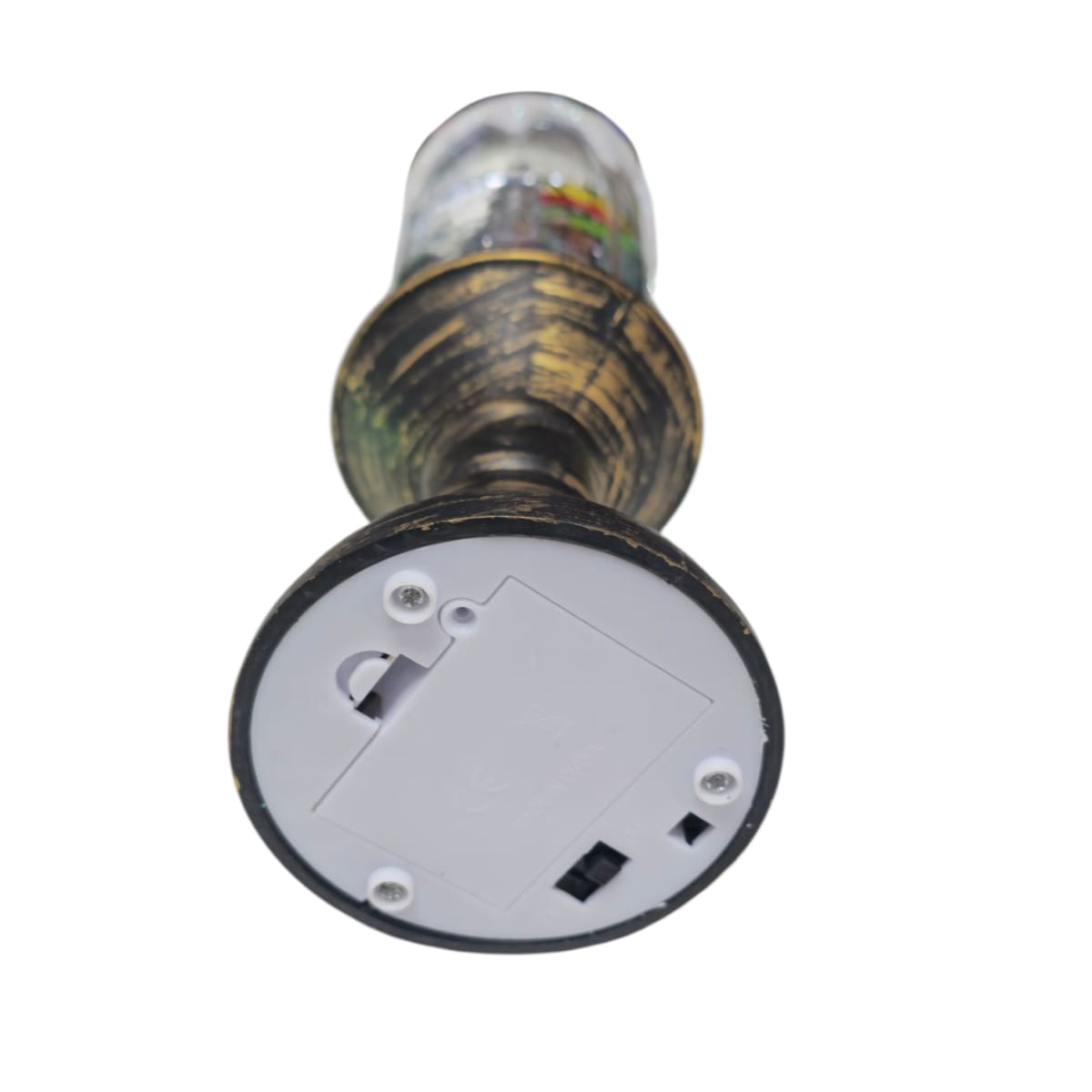 Vela Decorativa Navideña LED con Santa Claus y Nieve