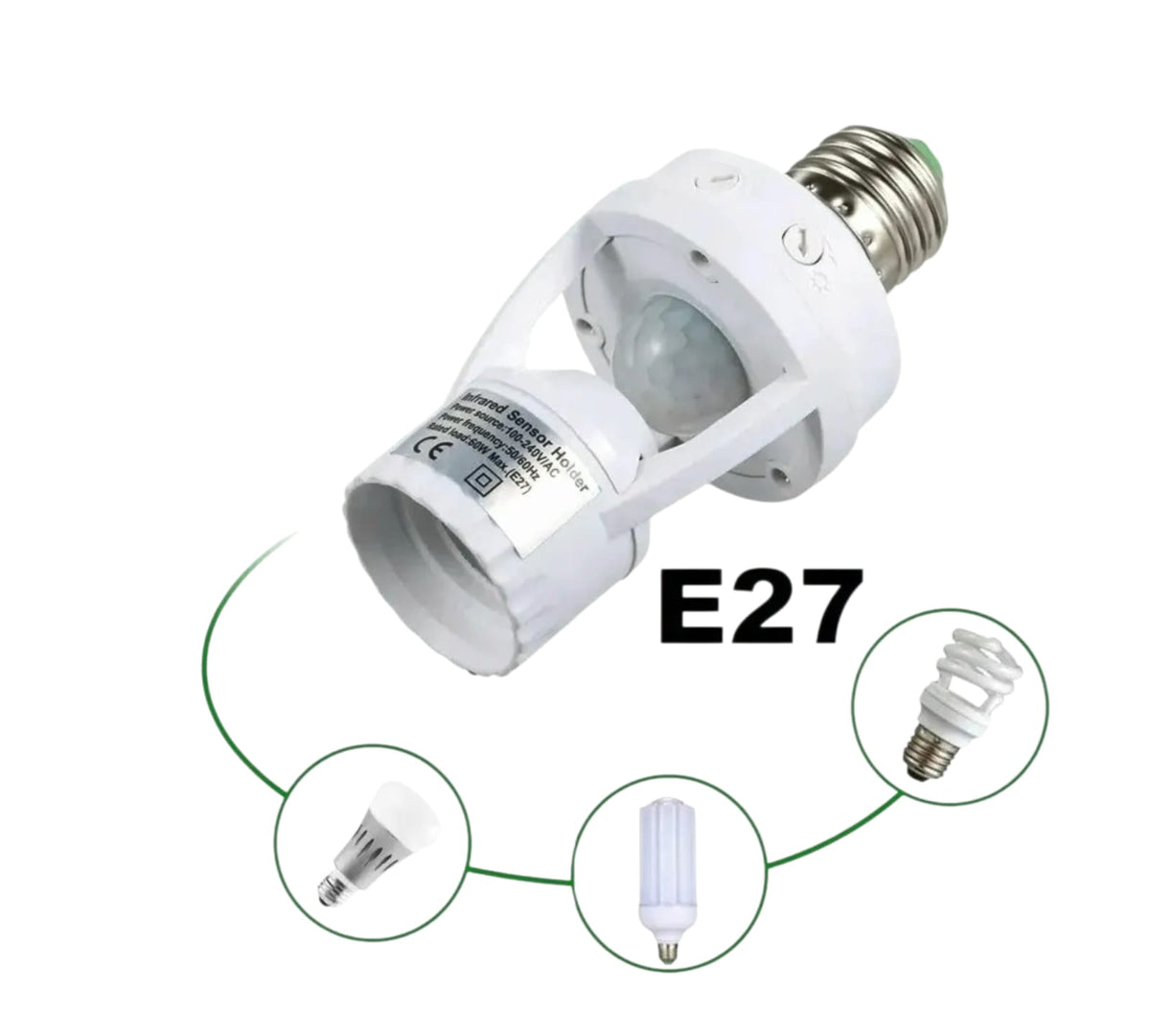 SOQUETE AMPOLLETA E27 CON SENSOR DE MOVIMIENTO
