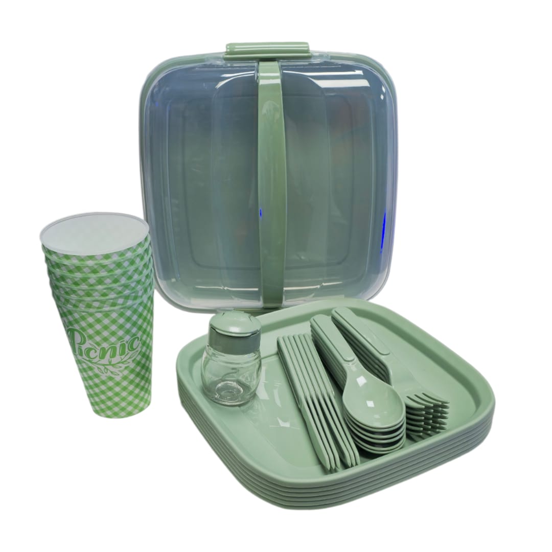 set picnic 32 piezas tres colores titiz