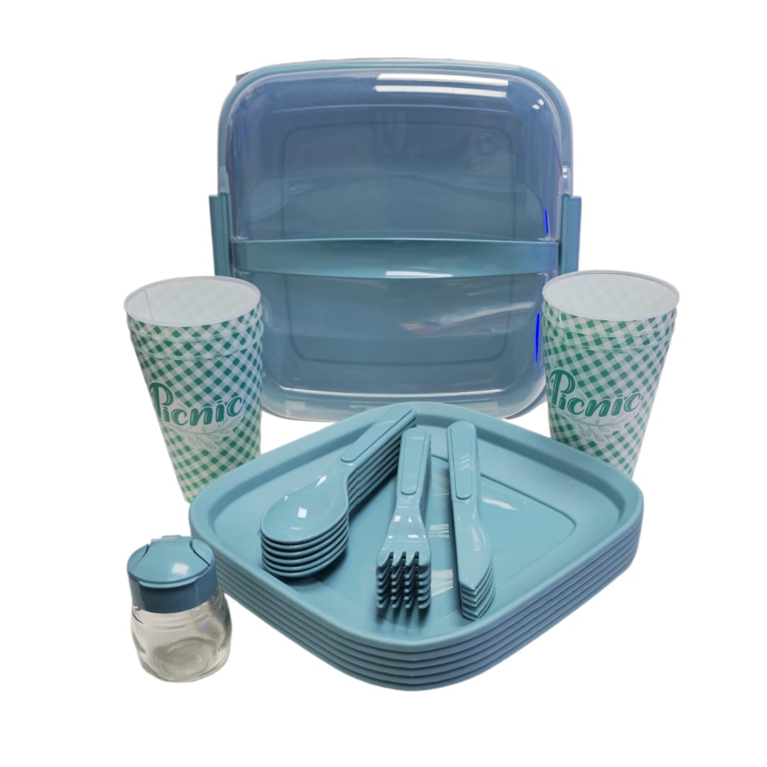 set picnic 32 piezas tres colores titiz