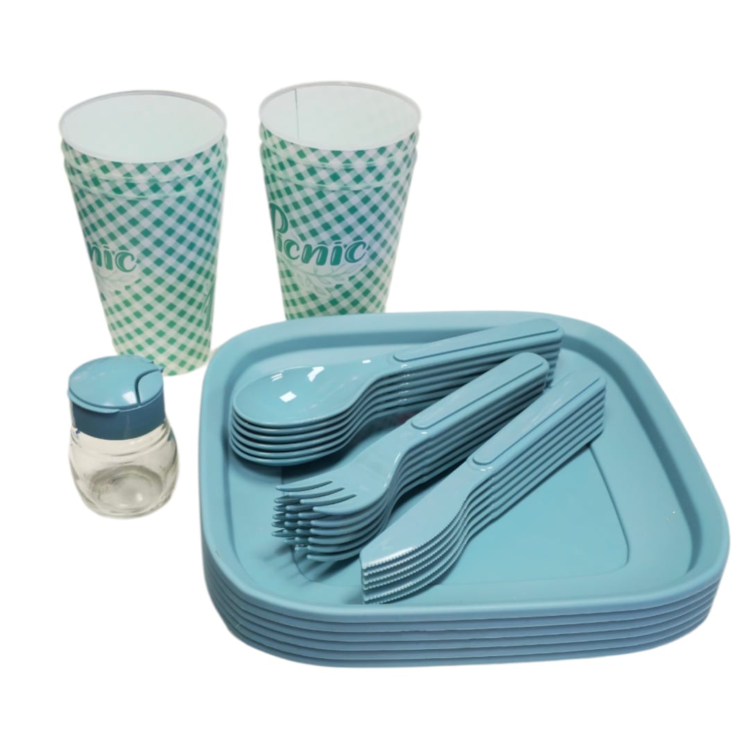 set picnic 32 piezas tres colores titiz