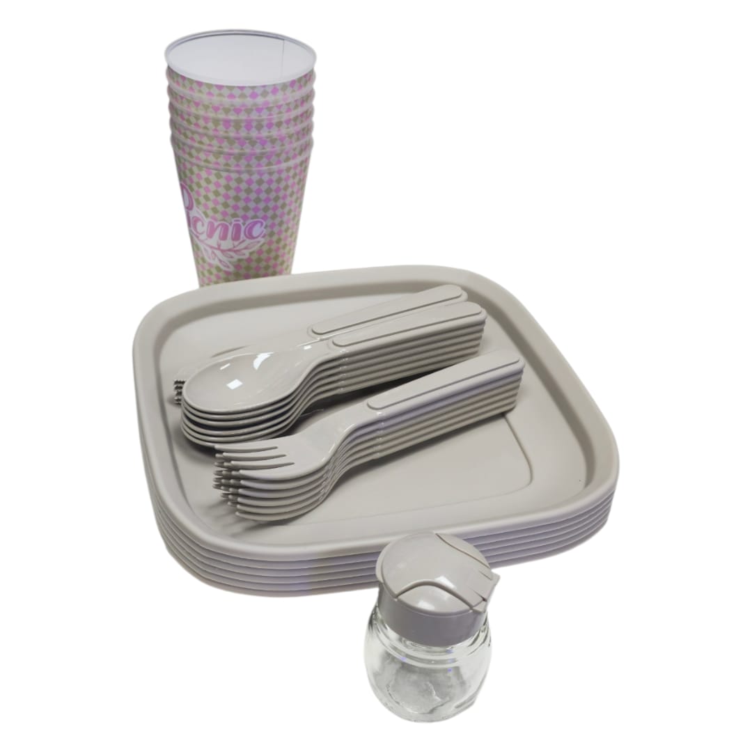 set picnic 32 piezas tres colores titiz