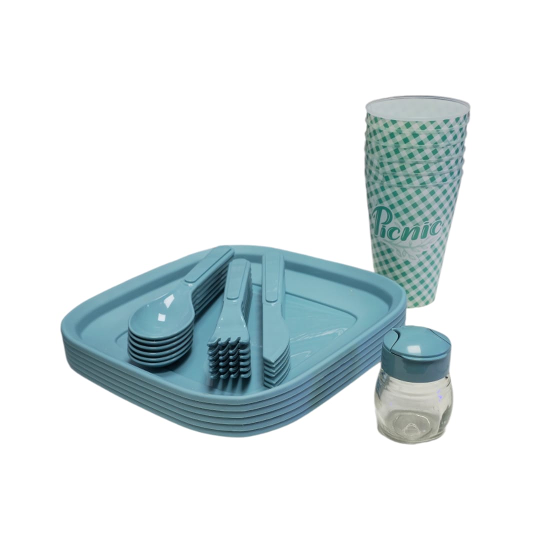 set picnic 32 piezas tres colores titiz