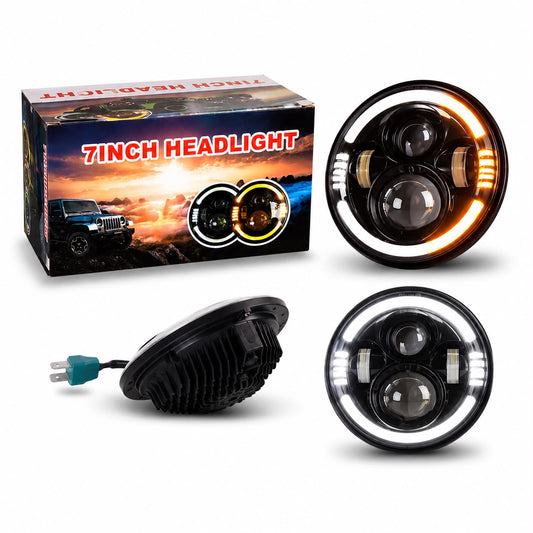 Faro LED 7 Pulgadas Alta y Baja con Halo DRL
