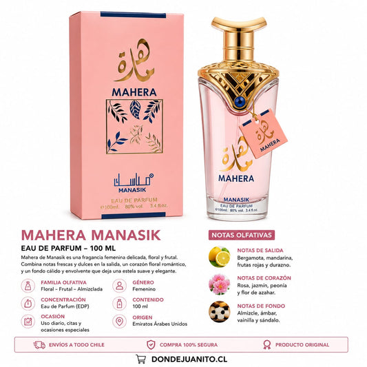 Perfume Árabe Mahera Manasik Eau de Parfum 100 ml – Mujer