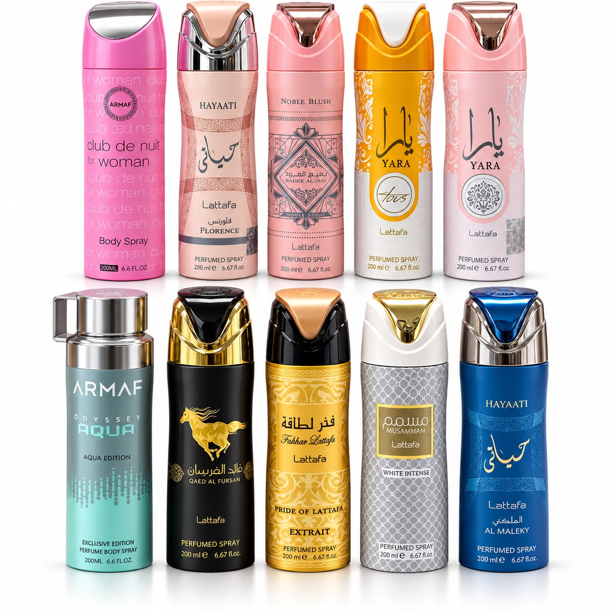 PACK X10 Body Spray Perfumado Surtido de Hombre y Mujer