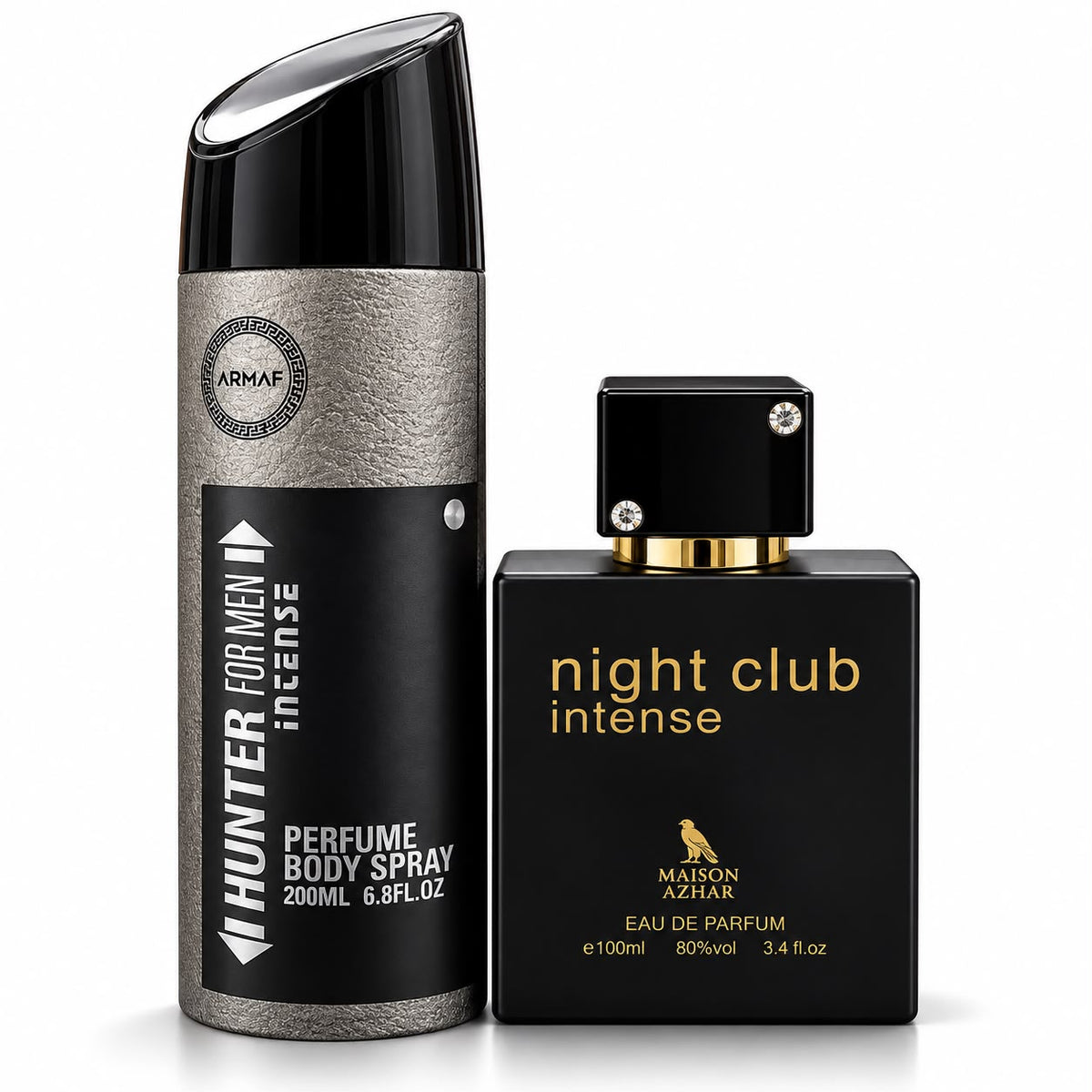 Duo Perfume Night Club Intense 100ml + Body Spray Hunter Intense 200ml