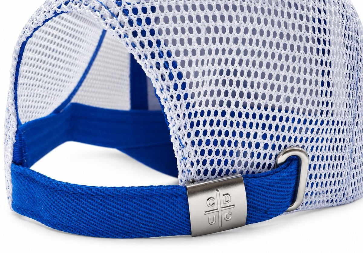 Jockey Trucker Red de Malla con Visera Curva  Azul