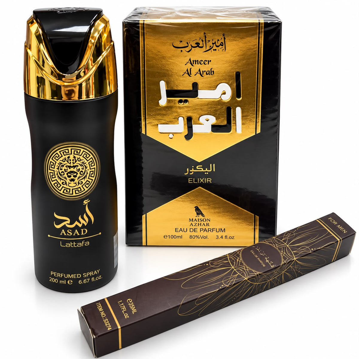 Promo Perfumes Árabes Masculinos Elixir / Ameer Al Arab - 3 Pcs