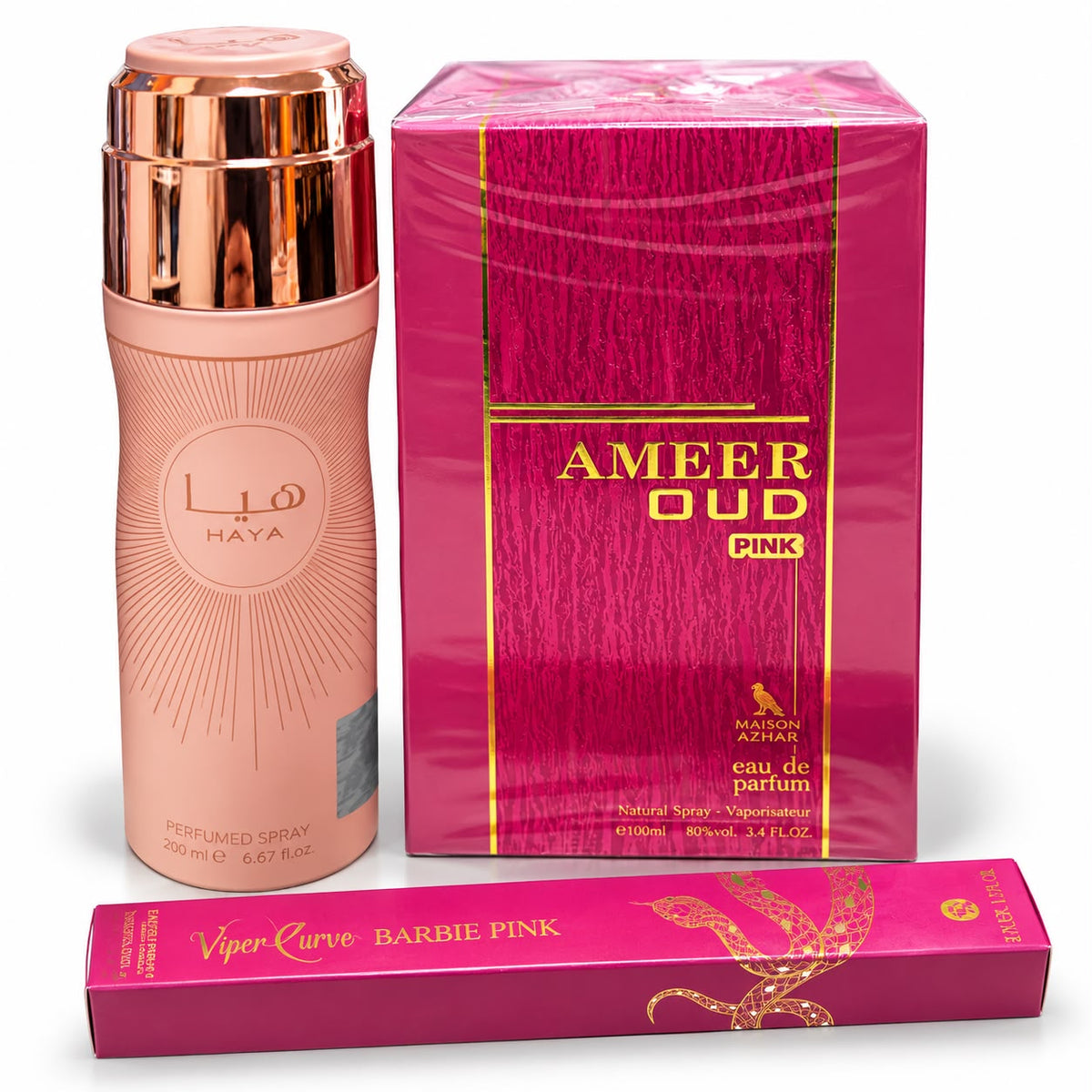 Promo de Mujer Perfumes Árabes Mujer Ameer Oud Pink / 3 Pcs