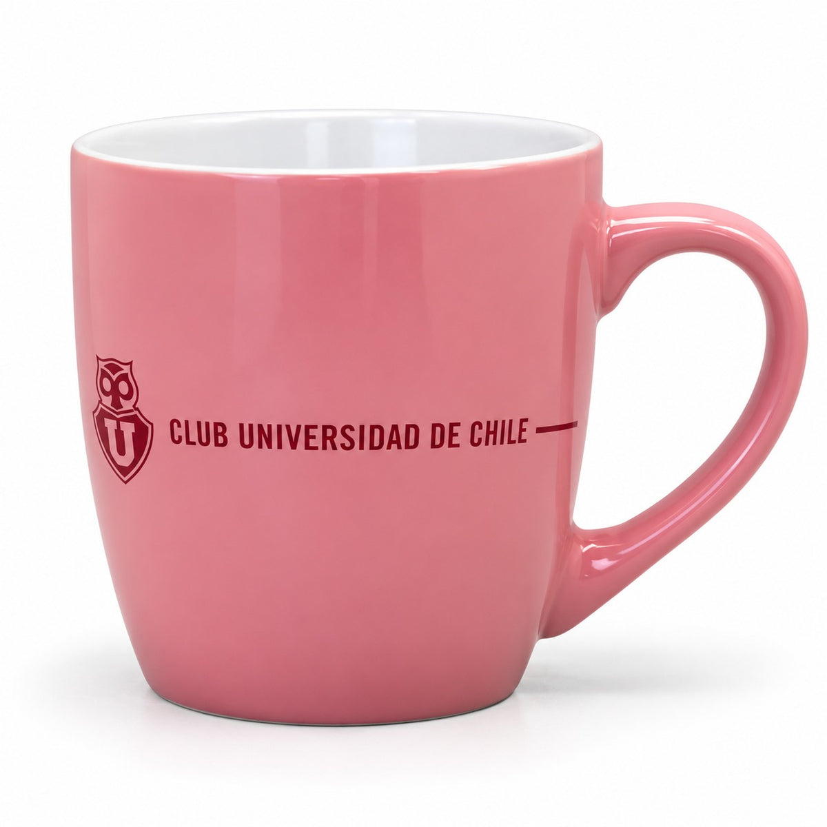 Tazón Universidad de Chile Rosado, Taza Cerámica con Asa 15oz