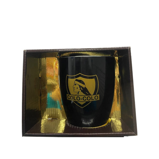 Tazón Colo Colo Copa Libertadores 1991 de 880 ml en cerámica negra con nombres de los campeones del 91. Ideal para coleccionistas y fanáticos del Eterno Campeón.
