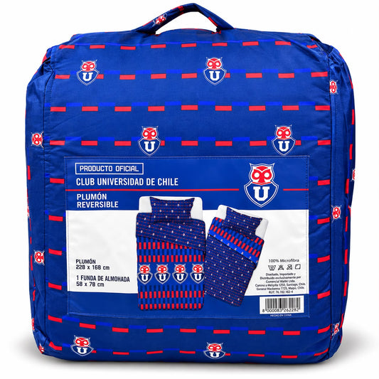 Plumón Universidad de Chile Reversible Plaza y Media 160x220 cm Oficial