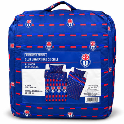 Plumón Universidad de Chile Reversible Plaza y Media 160x220 cm Oficial