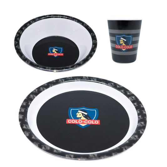 SET DESAYUNO MELAMINA COLO COLO BOLT PLATO VASO