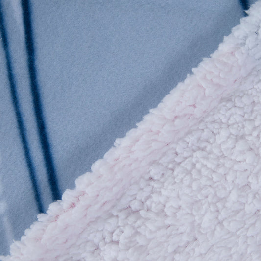 FRAZADA POLAR CON SHERPA ANA & ELSA FROZEN 1.5