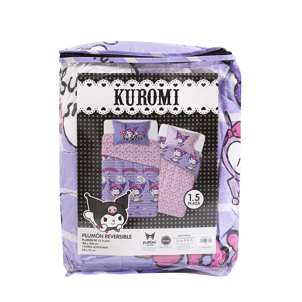 Plumon reversible kuromi coquetta de 1.5