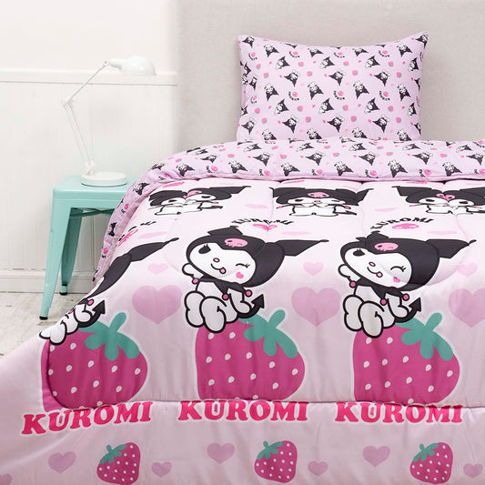 Plumón reversible Kuromi coquetta de 1.5
