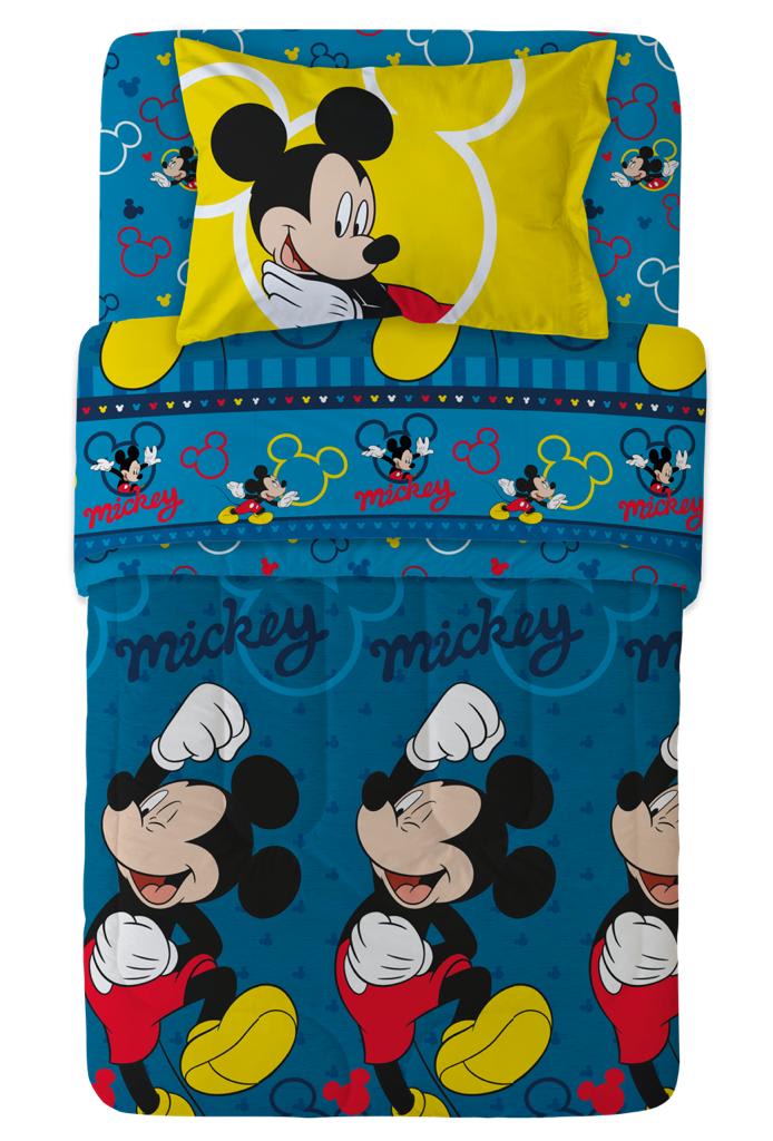Plumón Reversible Mickey Mouse Disney - 1.5 Plazas + Funda de Almohada