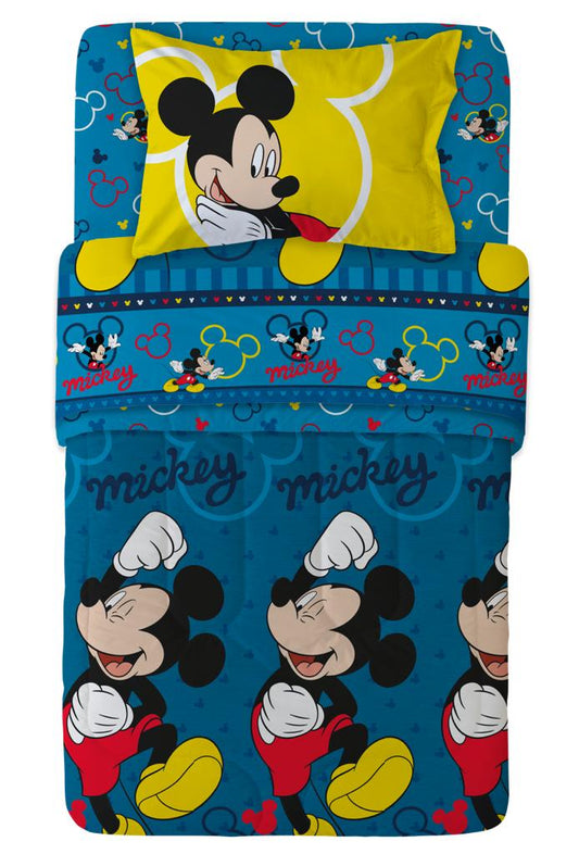 Plumón Reversible Mickey Mouse Disney - 1.5 Plazas + Funda de Almohada
