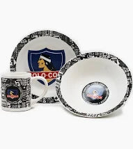 Set Desayuno Losa Colo Colo Taza Y 2 Platos.