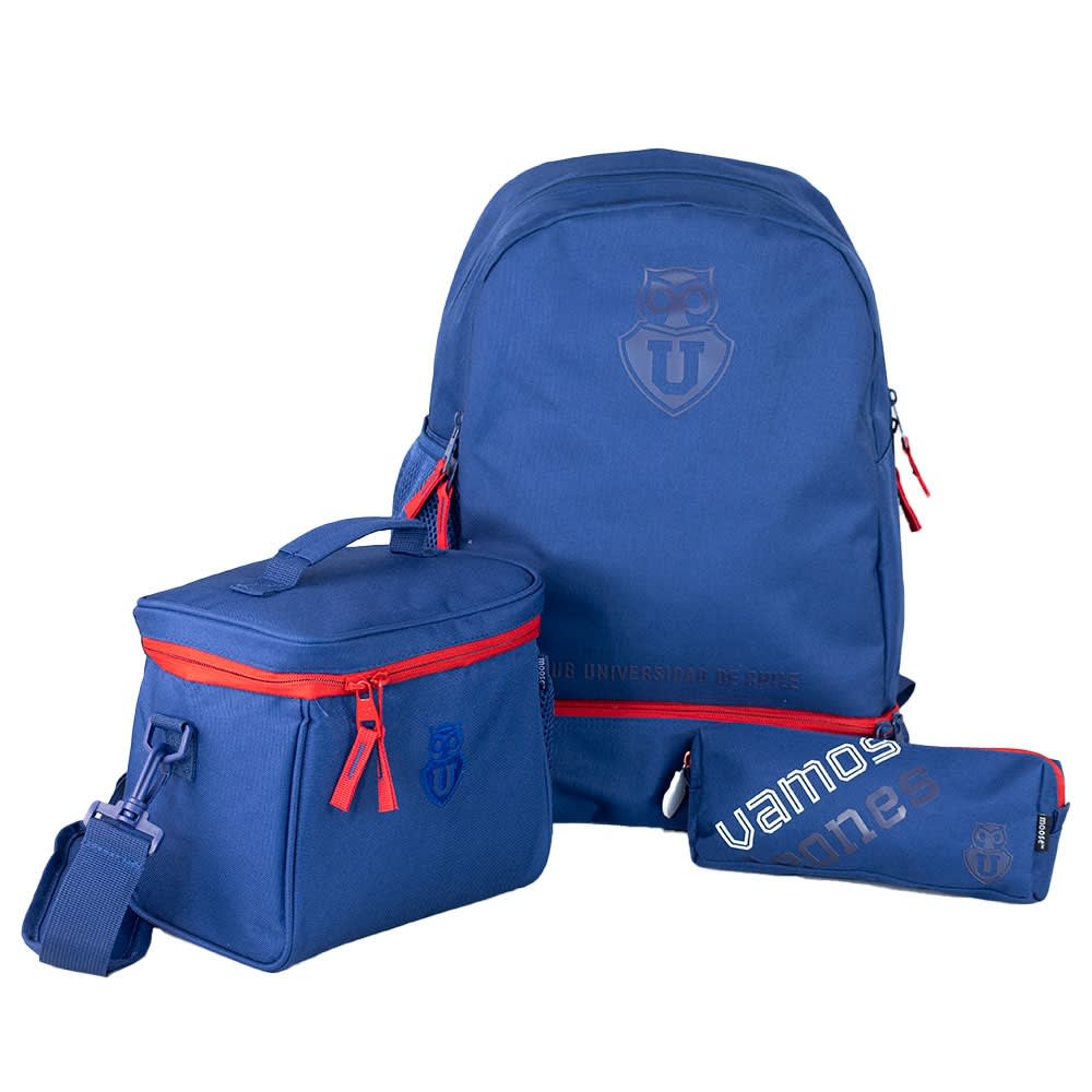 Mochila u de chile tri pack lonchera - estuche - mochila pack 2026
