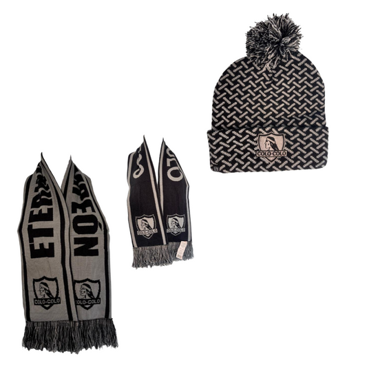 Pack Gorro + Bufanda Colo Colo 2026 Oficial – Invierno Hincha Albo