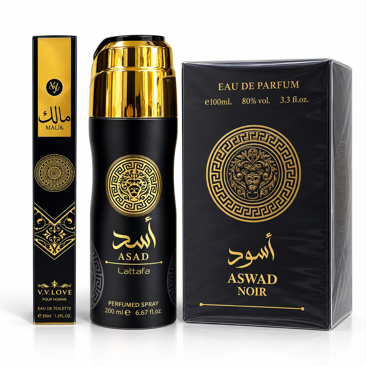 PROMOCIÓN ASWAD NOIR HOMBRE 3 PIEZAS | PERFUME + AEROSOL + PERFUME DE CARTERA