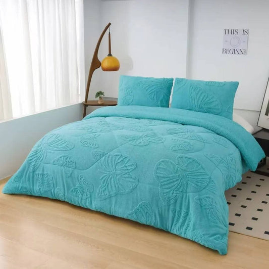 Cobertor Diseño Mariposa Full Chiporro 5 Kilos turqueza 2 Plazas 230x250 cm