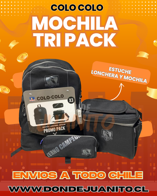 Mochila colo colo tripack lonchera - estuche - mochila pack 2026