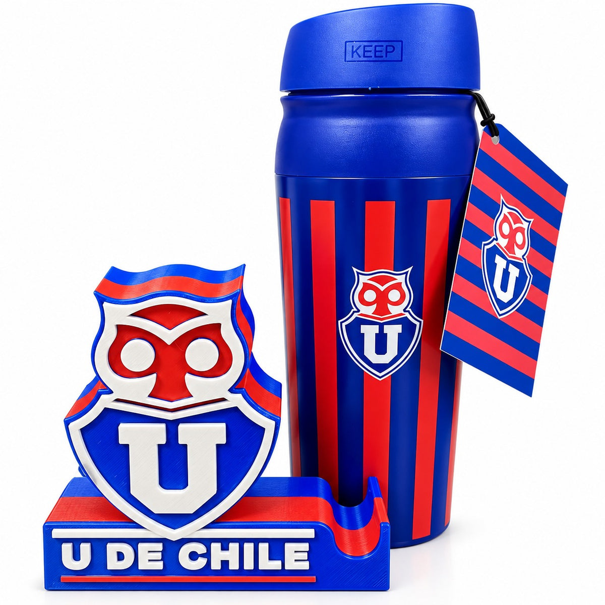 Pack Universidad de Chile – Mug Térmico + Porta Celular La U