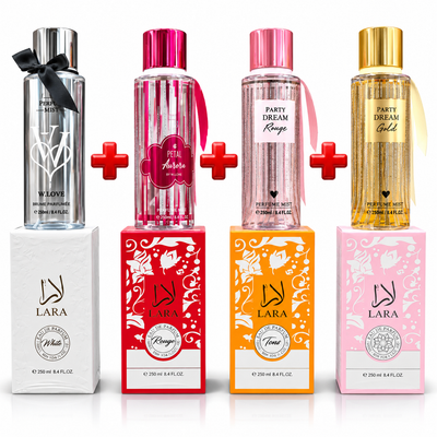 PACK 4 SPLASH FEMENINOS 250 ML | 4 AROMAS SURTIDOS