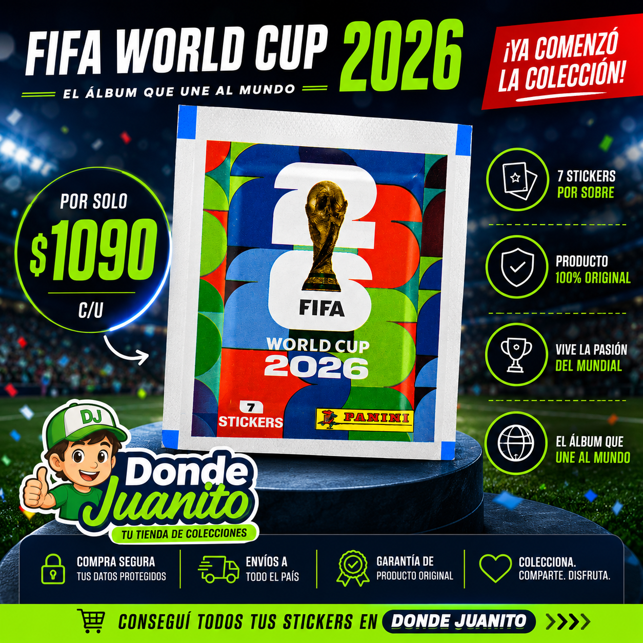 Sobre de laminas mundial 2026 panini