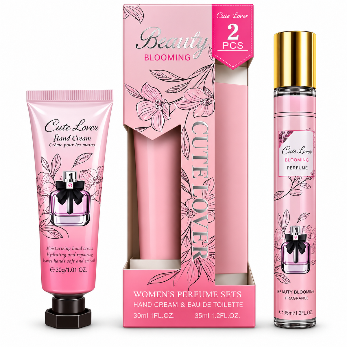 Set Beauty Blooming Cute Lover – Perfume 35 ml + Crema de Manos 30 ml