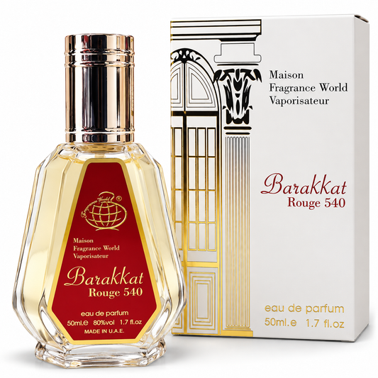 Perfume Árabe Barakkat Rouge 540 50 ml – Inspirado en Baccarat Rouge 540